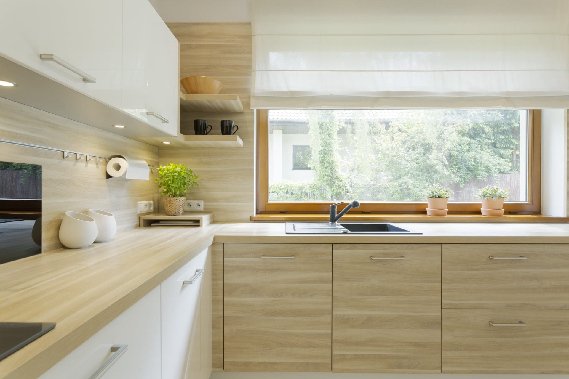 High quality kitchen cabinets wood grain_4