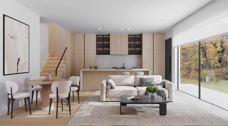 温哥华住宅装修设计 | 现代双拼住宅 | Struc. Design+Build