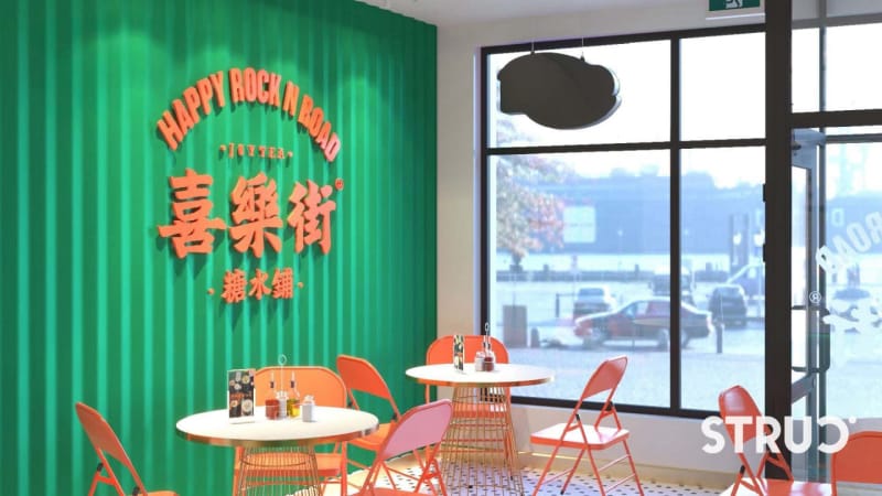 港式茶饮店室内设计 | Struc. Design+Build